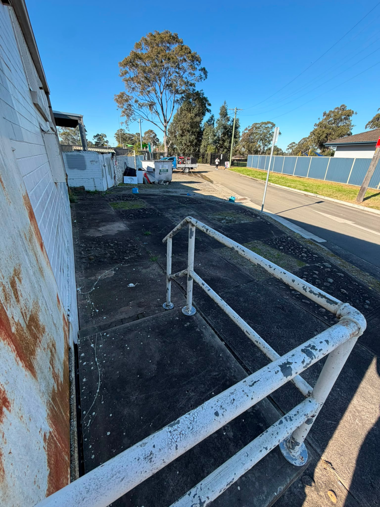 Commercial Entry & Ramp — before cleaning